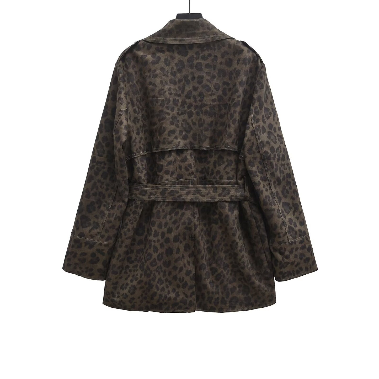 Orlisse - Trench court imprimé Leopard