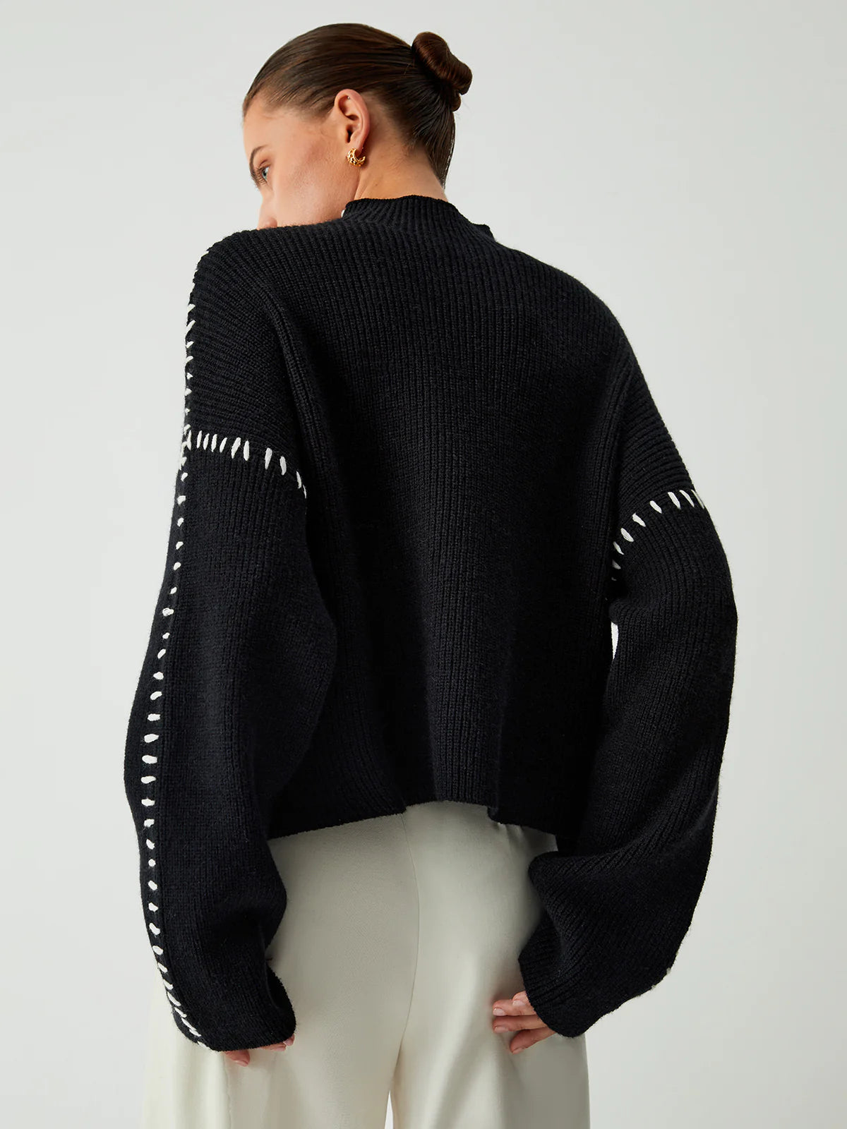 Orlisse - Pull Oversized à Col Montant