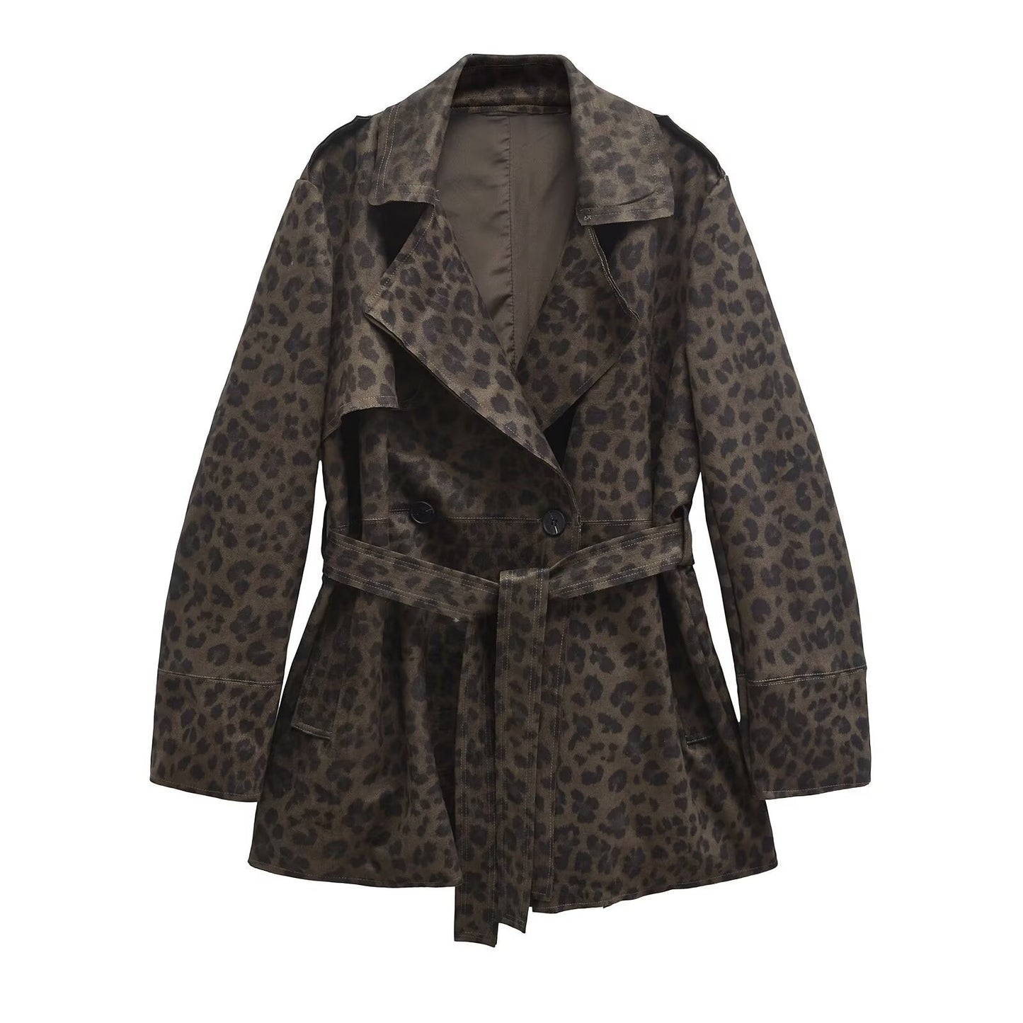 Orlisse - Trench court imprimé Leopard